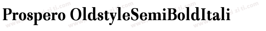Prospero OldstyleSemiBoldItalic字体转换